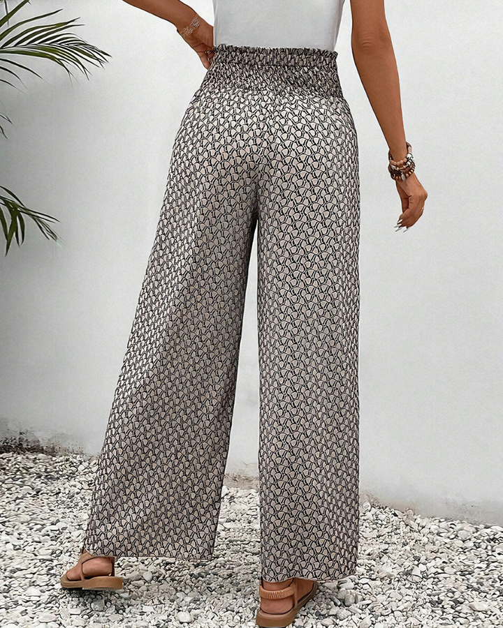 Lalia | Pantalon à motifs géométriques avec jambe évasée