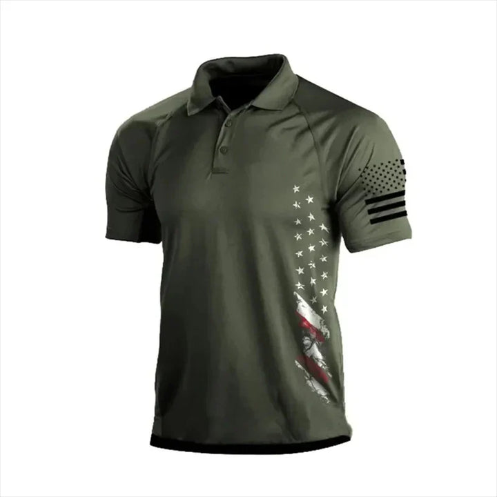 Laonnas | T-shirt Polo Américain Décontracté pour Hommes