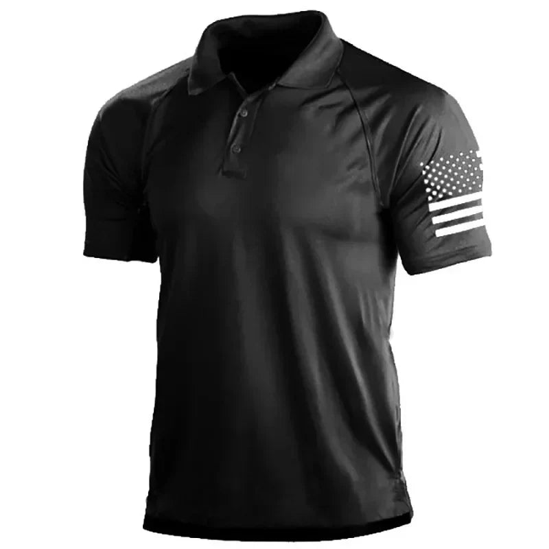 Laonnas | T-shirt Polo Américain Décontracté pour Hommes