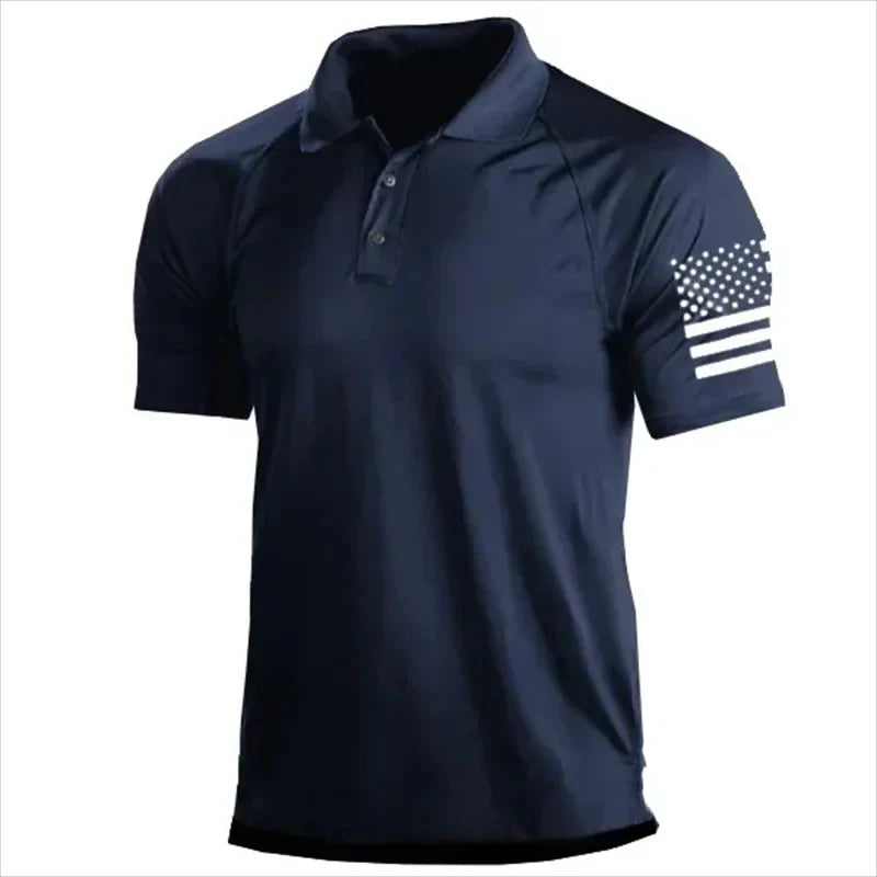 Laonnas | T-shirt Polo Américain Décontracté pour Hommes