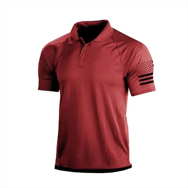 Laonnas | T-shirt Polo Américain Décontracté pour Hommes