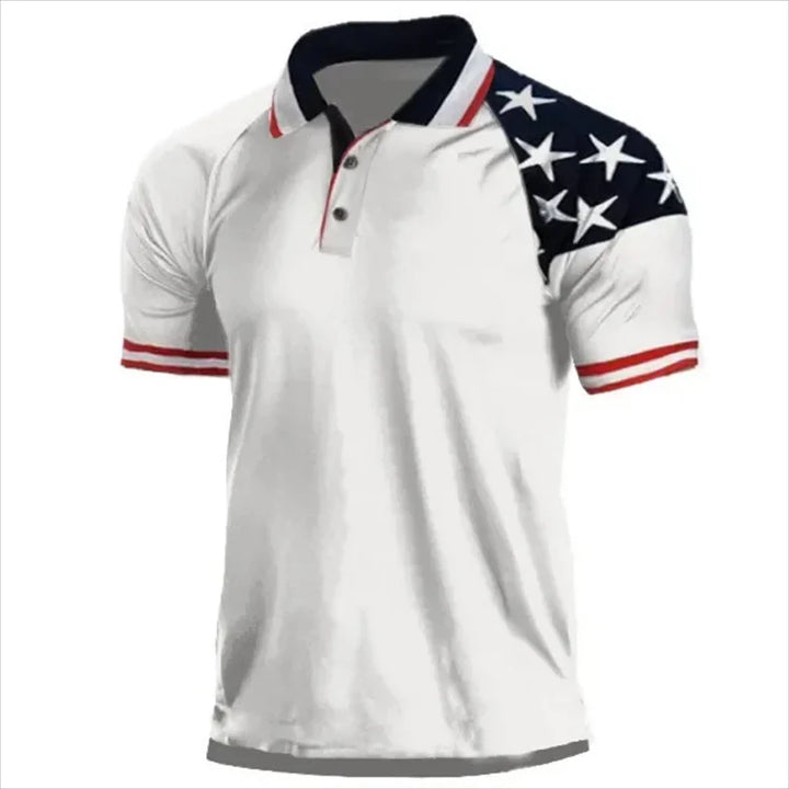 Laonnas | T-shirt Polo Américain Décontracté pour Hommes