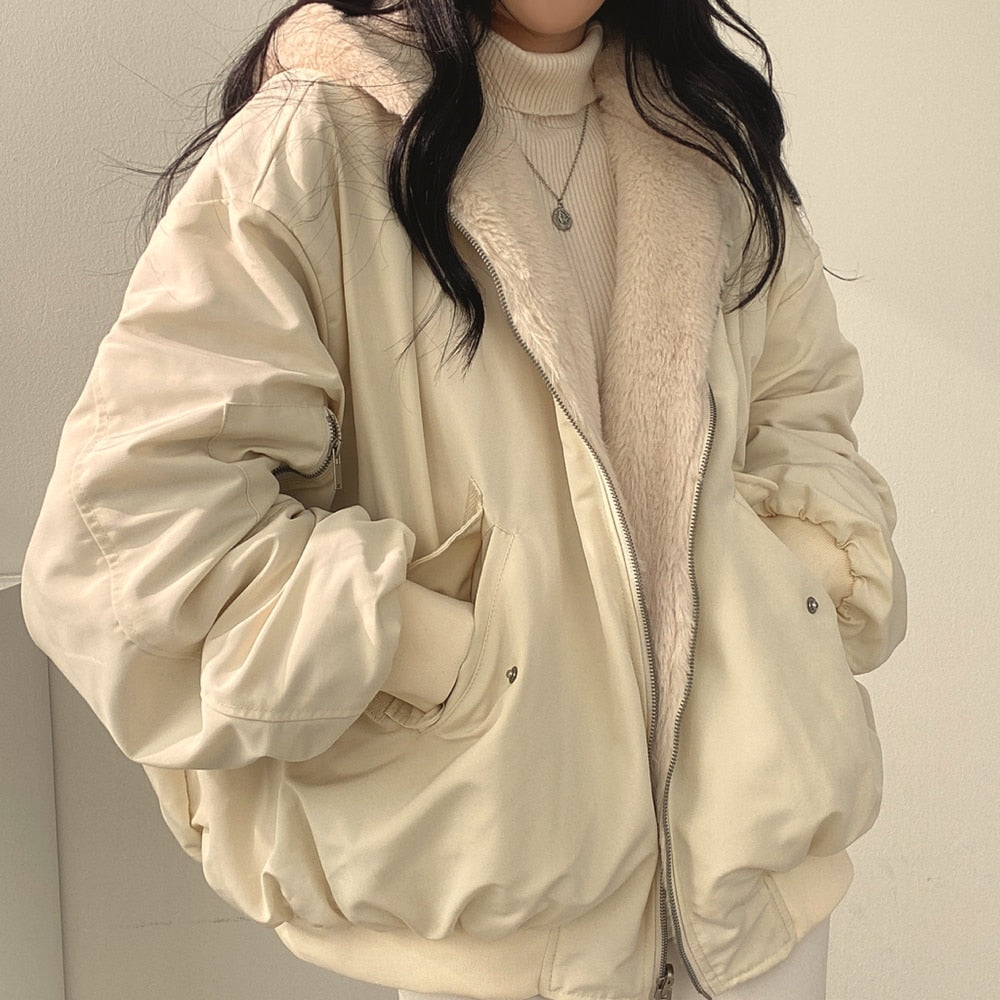 Nievaxa | Manteau en coton simple et décontracté pour femme