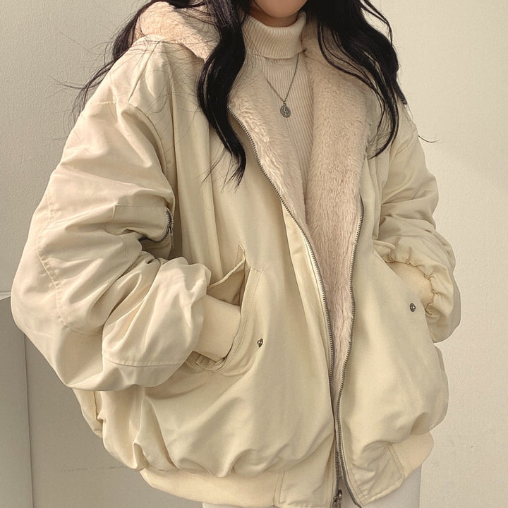 Nievaxa | Manteau en coton simple et décontracté pour femme