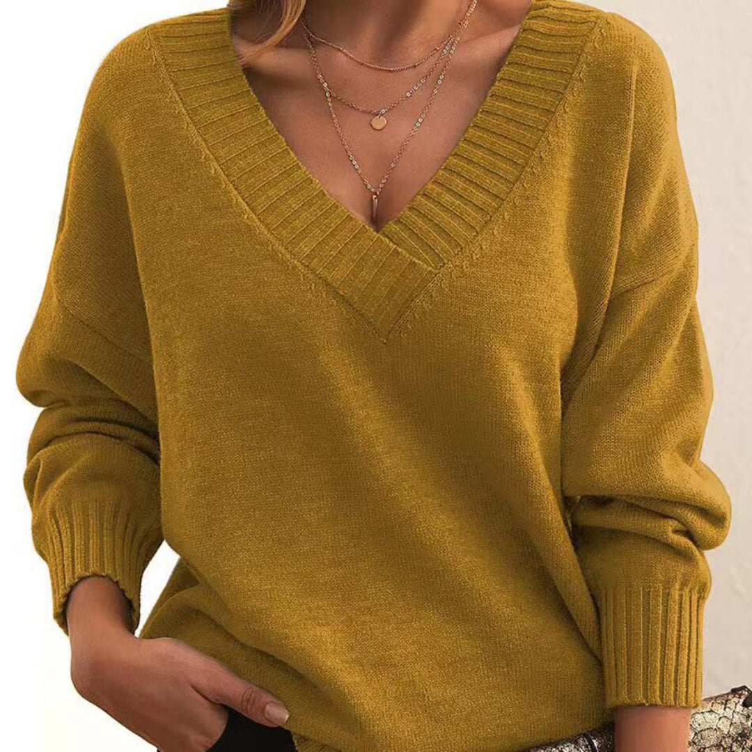 Neonnaxa | Pull Décontracté Col V pour Femmes