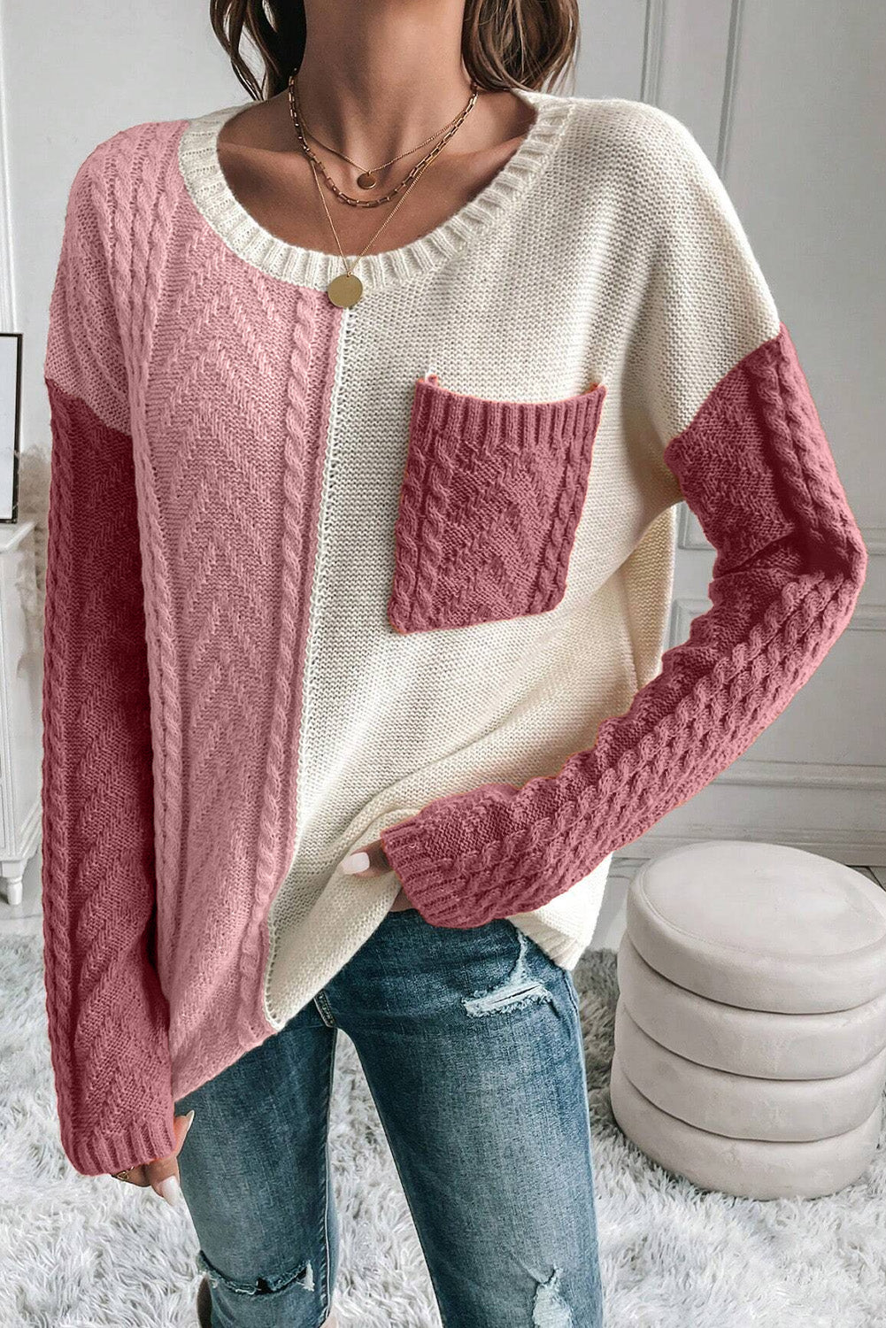 Muara | Pull tendance en color block pour femmes