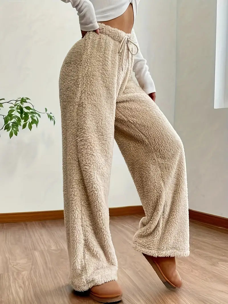 Veorana | Pantalon en peluche taille haute pour femmes