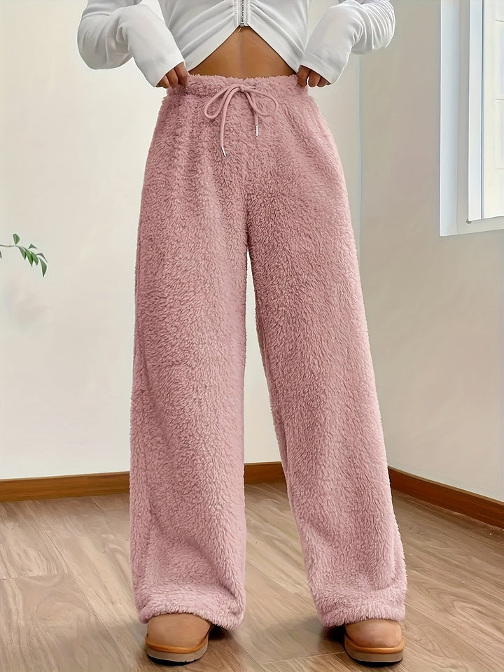 Veorana | Pantalon en peluche taille haute pour femmes