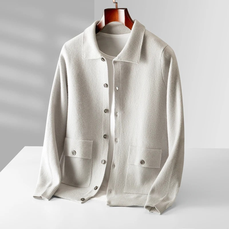 Lalial | Cachemire Cardigan Polo Veste pour hommes