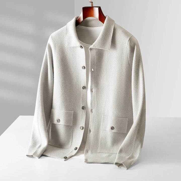 Lalial | Cachemire Cardigan Polo Veste pour hommes