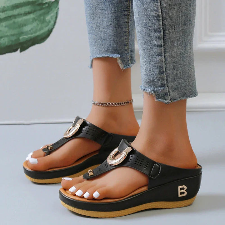 Luora | Talons compensés en cuir pour femmes