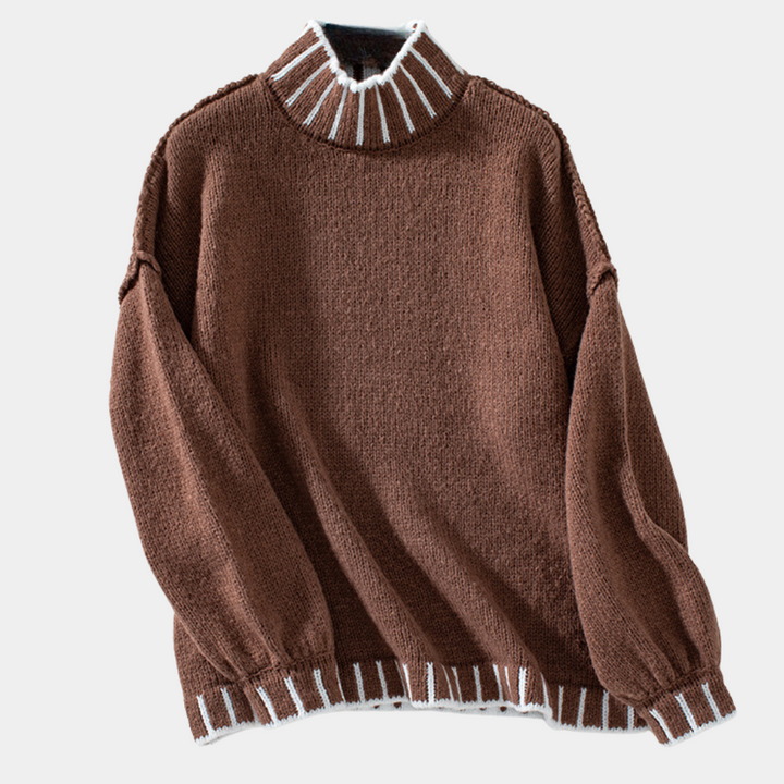 Veenaxa | Pull-over col roulé élégant femme