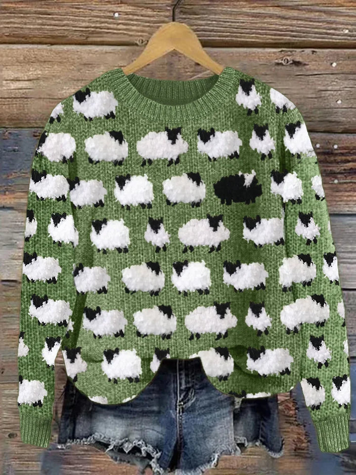 Liunama | Pull tricoté en laine de mouton vintage douce