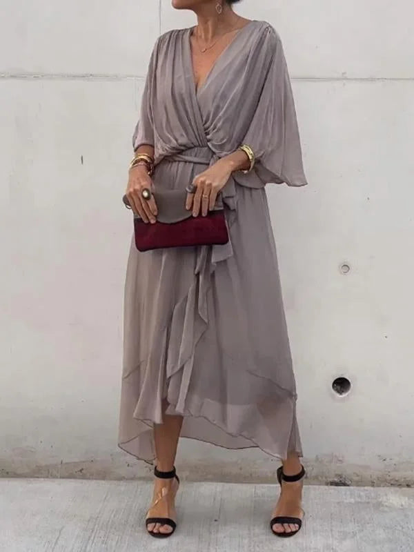 Oellea | Robe fluide à manches chauve-souris pour femmes