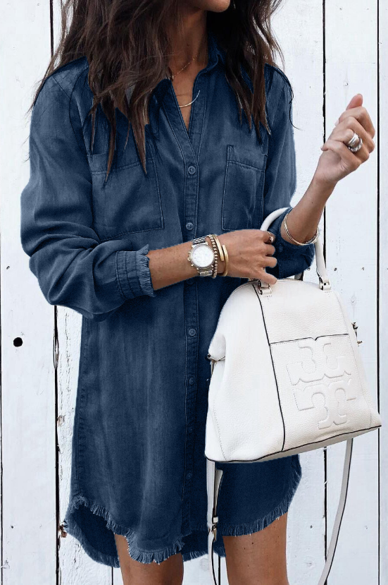 Rioraema | Robe Décontractée en Jean pour Femmes