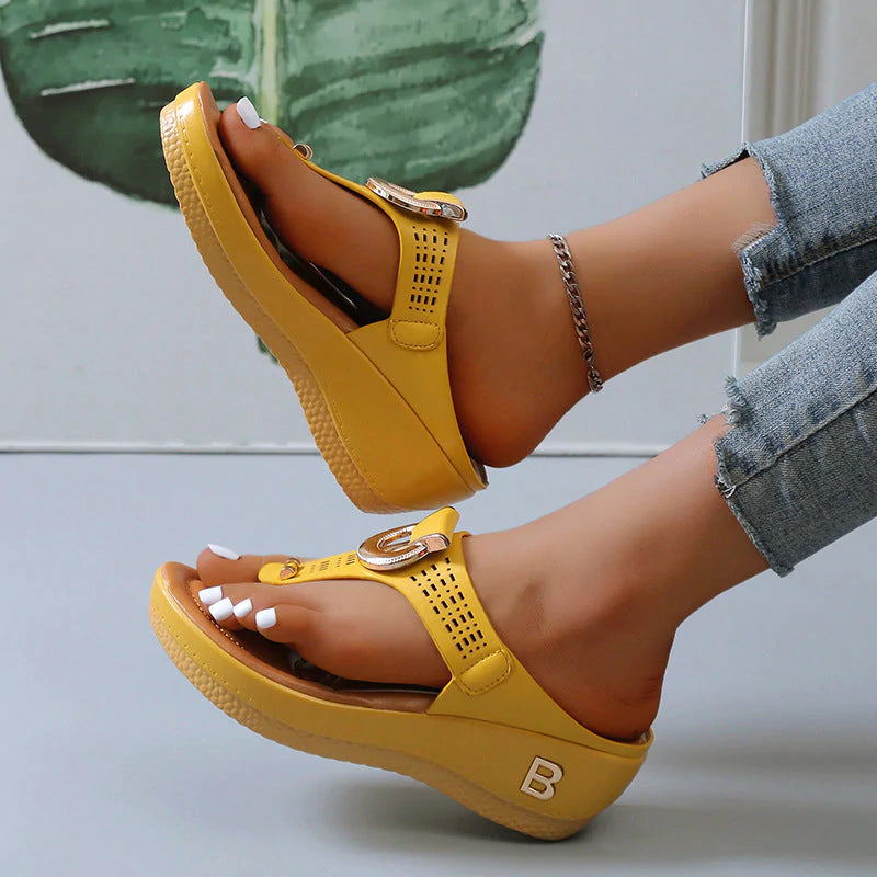 Luora | Talons compensés en cuir pour femmes