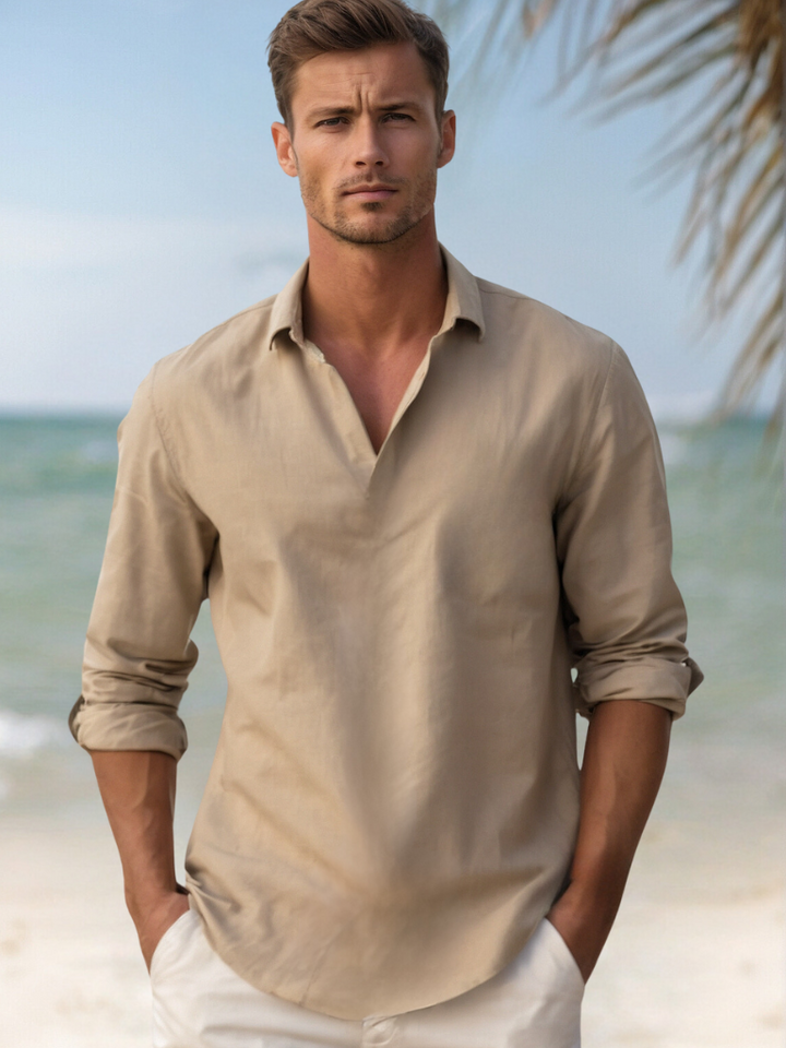 Veonnan | Chemise en lin respirante pour hommes