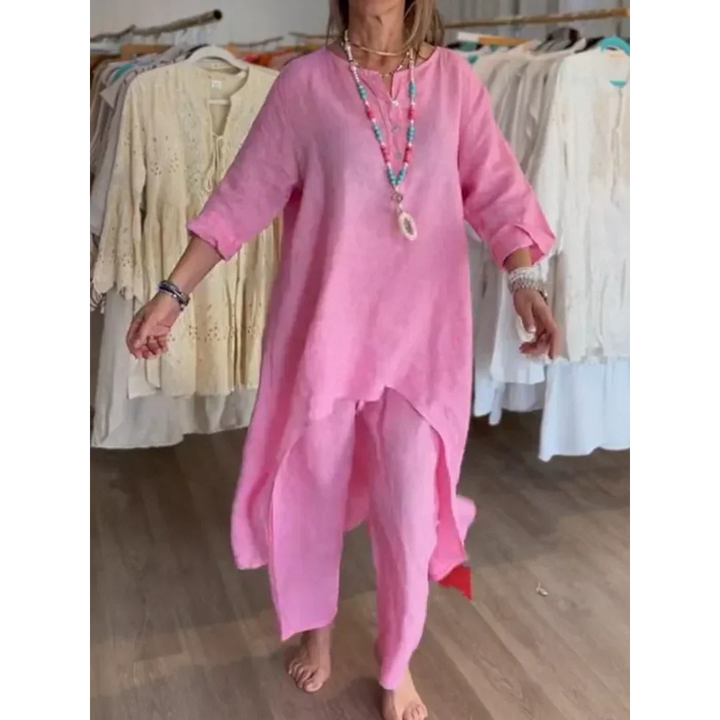 Raayama | Costume uni en lin pour femmes