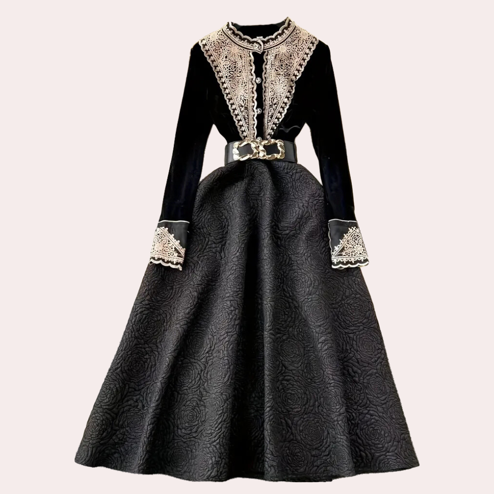 Viarraxa | Robe classique brodée pour femmes