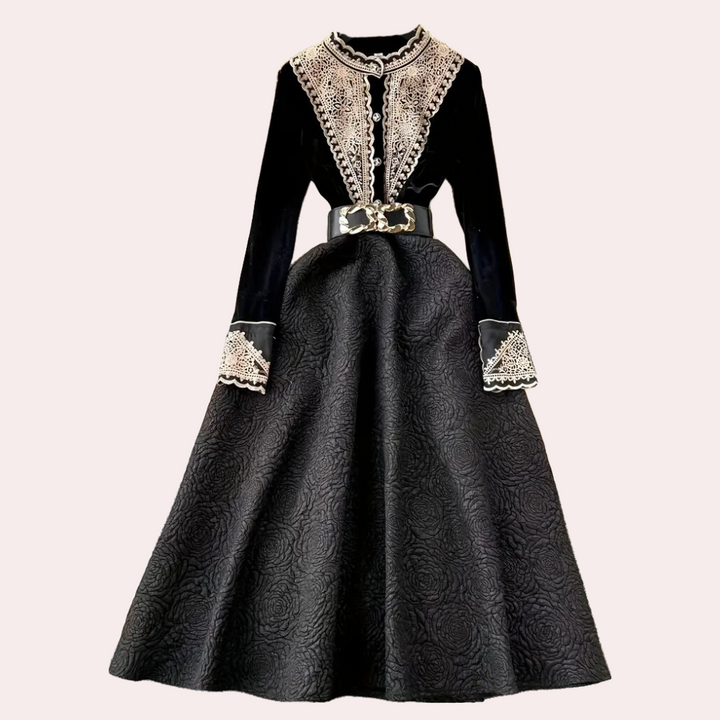 Viarraxa | Robe classique brodée pour femmes