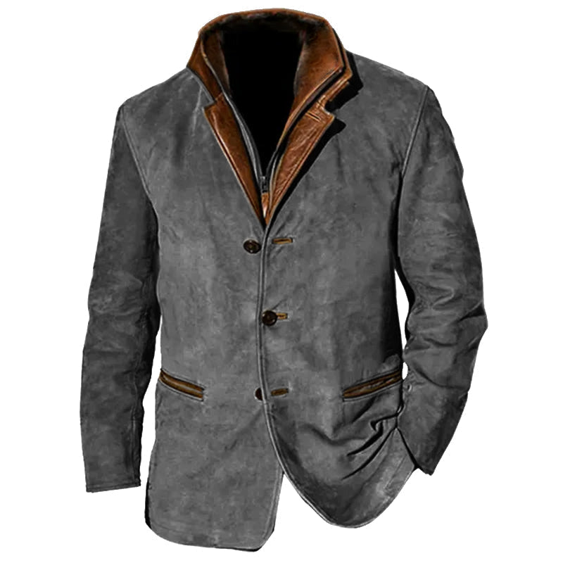 Roayner | Veste en suède vintage pour hommes