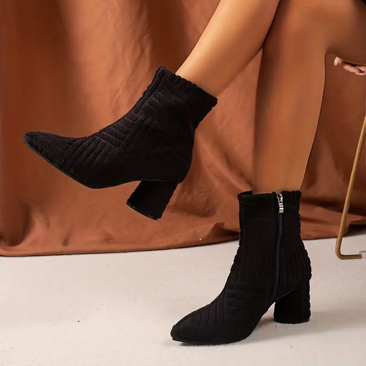 Nienana | Bottes élégantes à talon block pour femmes