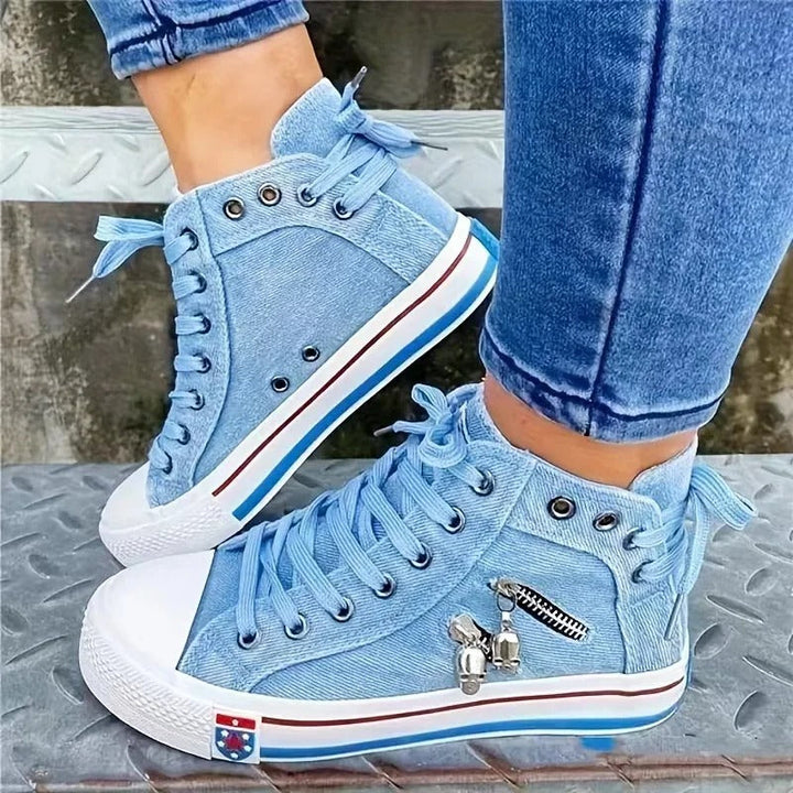 Siarra | Tendance urbaine sneaker look jean & fermeture éclair