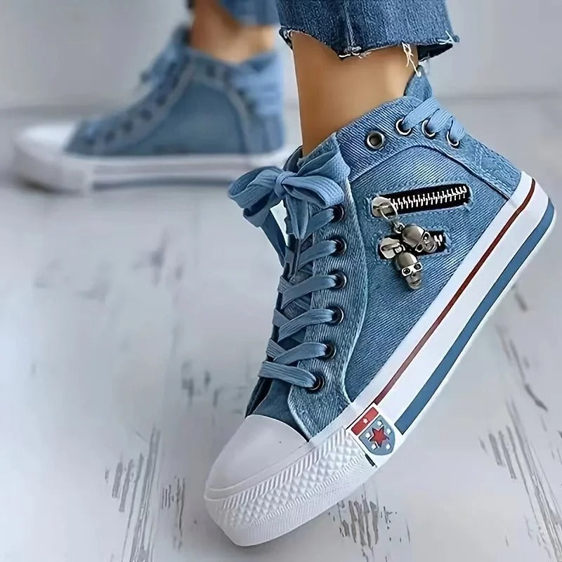 Siarra | Tendance urbaine sneaker look jean & fermeture éclair