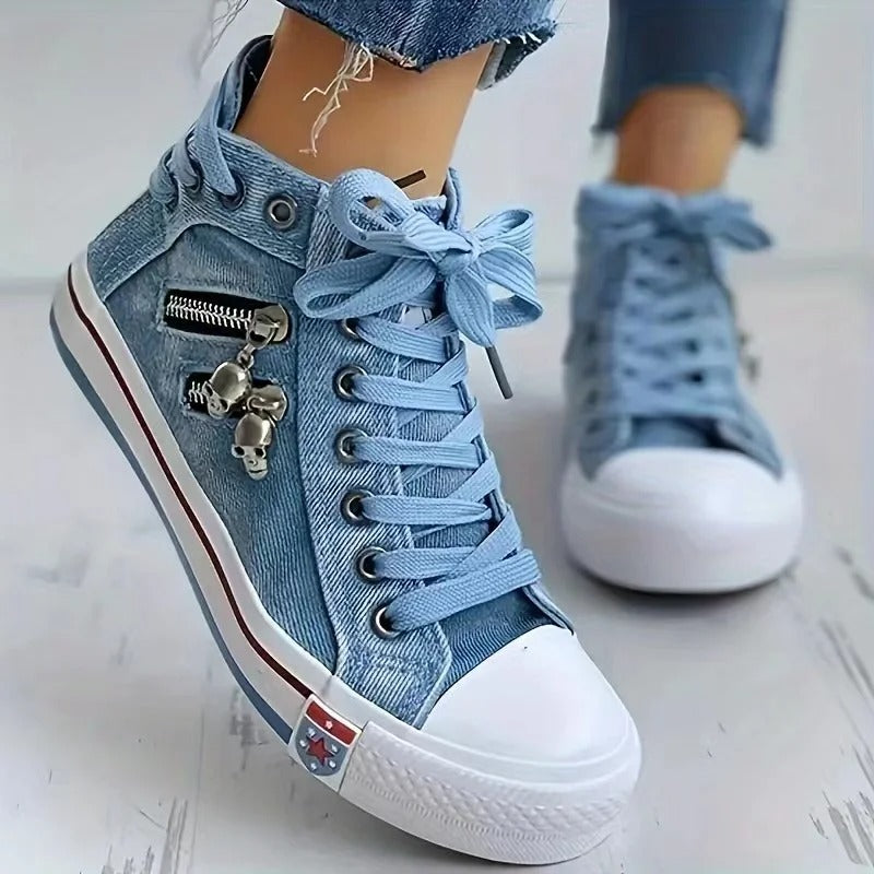 Siarra | Tendance urbaine sneaker look jean & fermeture éclair