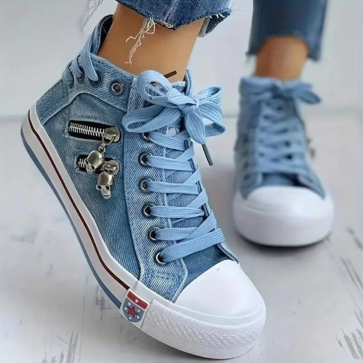 Siarra | Tendance urbaine sneaker look jean & fermeture éclair