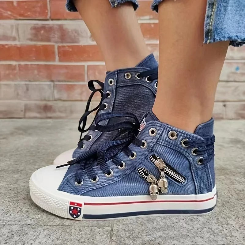 Siarra | Tendance urbaine sneaker look jean & fermeture éclair
