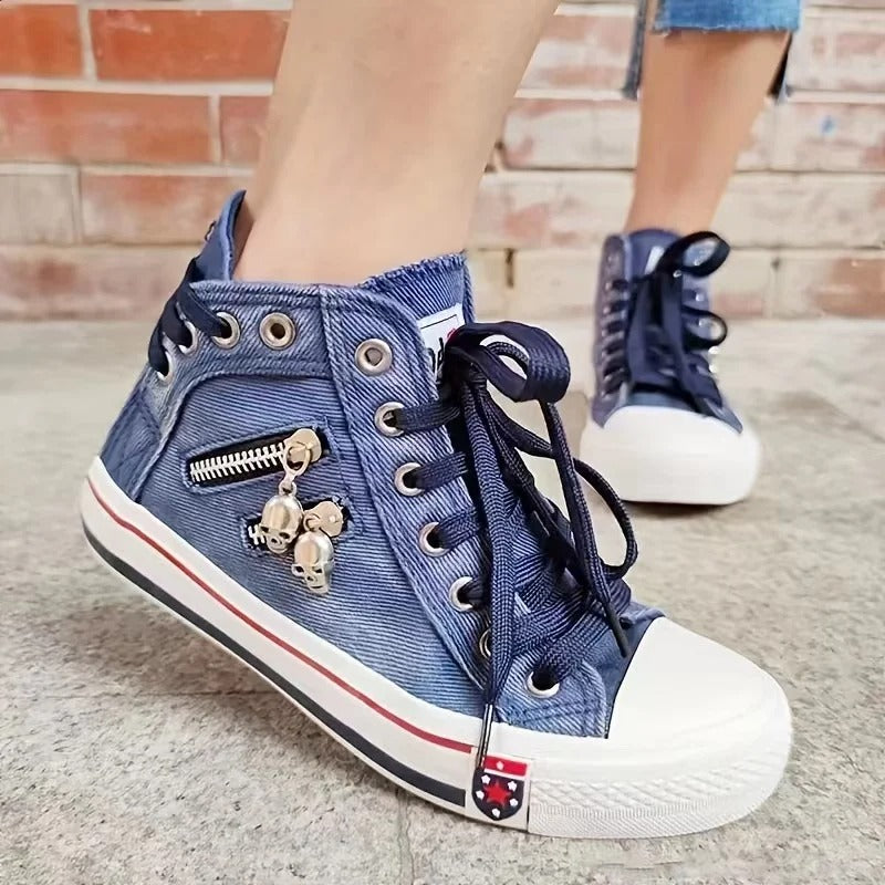 Siarra | Tendance urbaine sneaker look jean & fermeture éclair