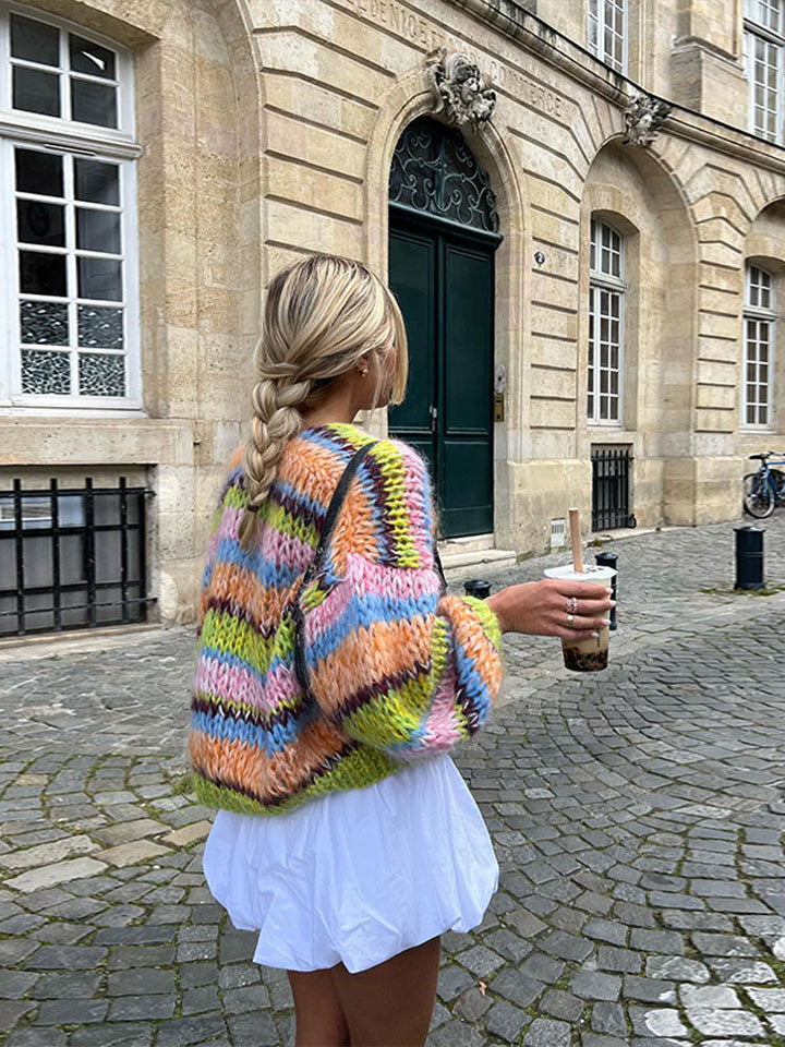Moaynema | Cardigan en patchwork coloré