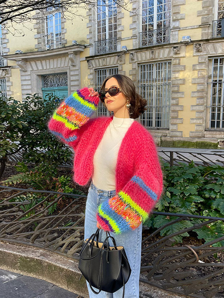 Moaynema | Cardigan en patchwork coloré