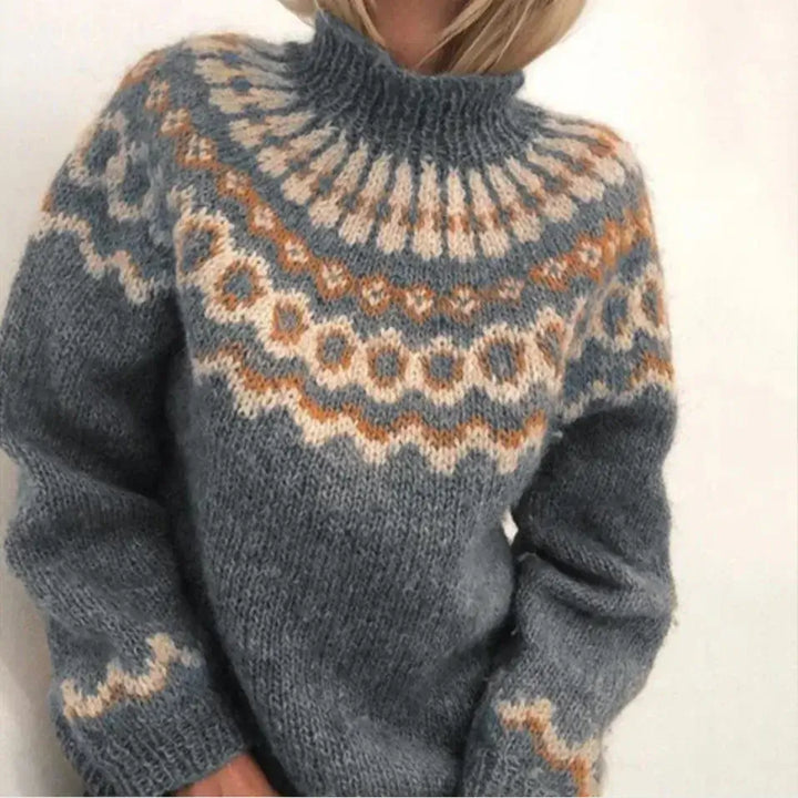 Nievama | Pull col roulé en maille pour femmes