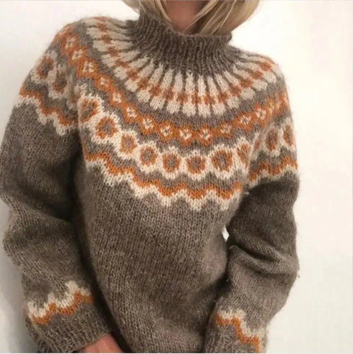Nievama | Pull col roulé en maille pour femmes