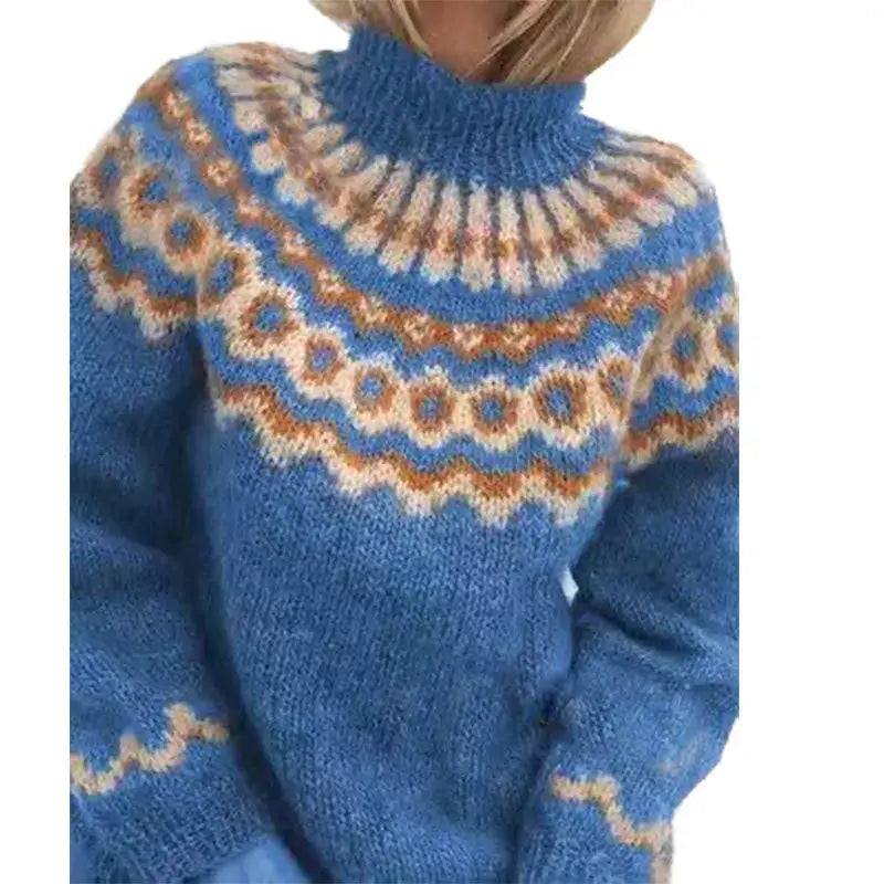 Nievama | Pull col roulé en maille pour femmes