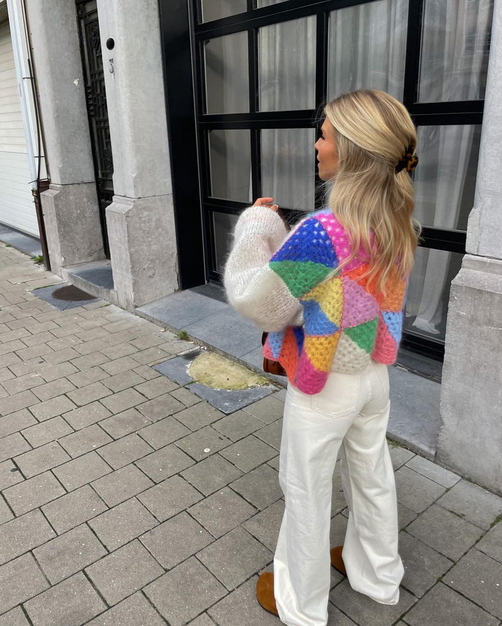 Moaynema | Cardigan en patchwork coloré