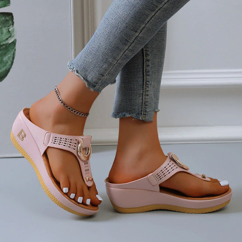 Luora | Talons compensés en cuir pour femmes