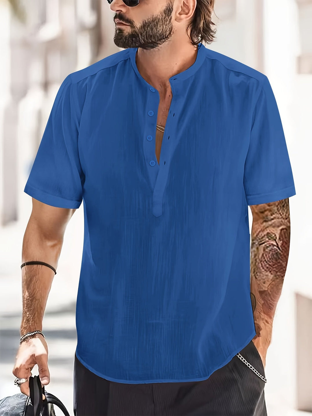 Virias | Chemise Col Montant Homme