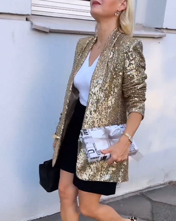Naorala | Veste à paillettes dorées avec sequins