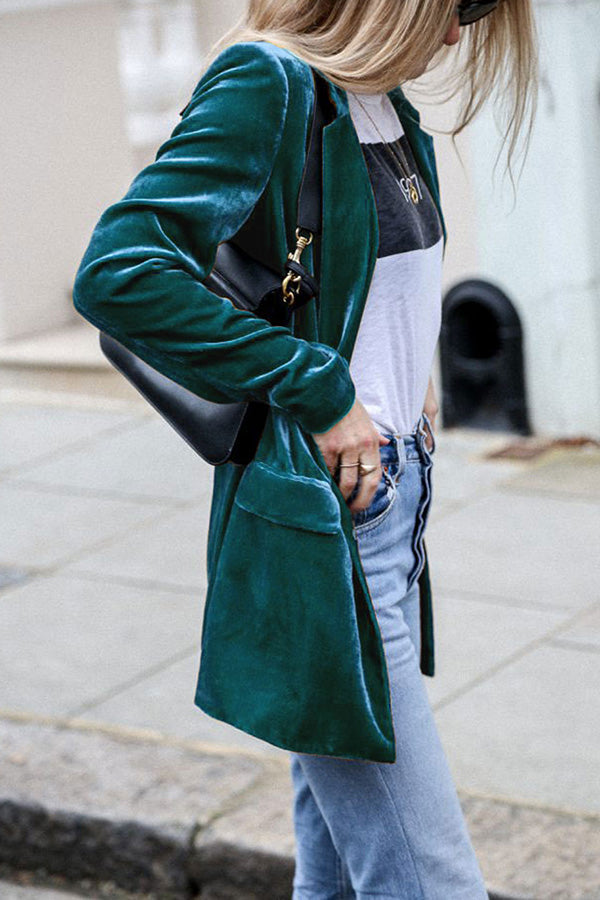 Leliara | Blazer en velours style rue