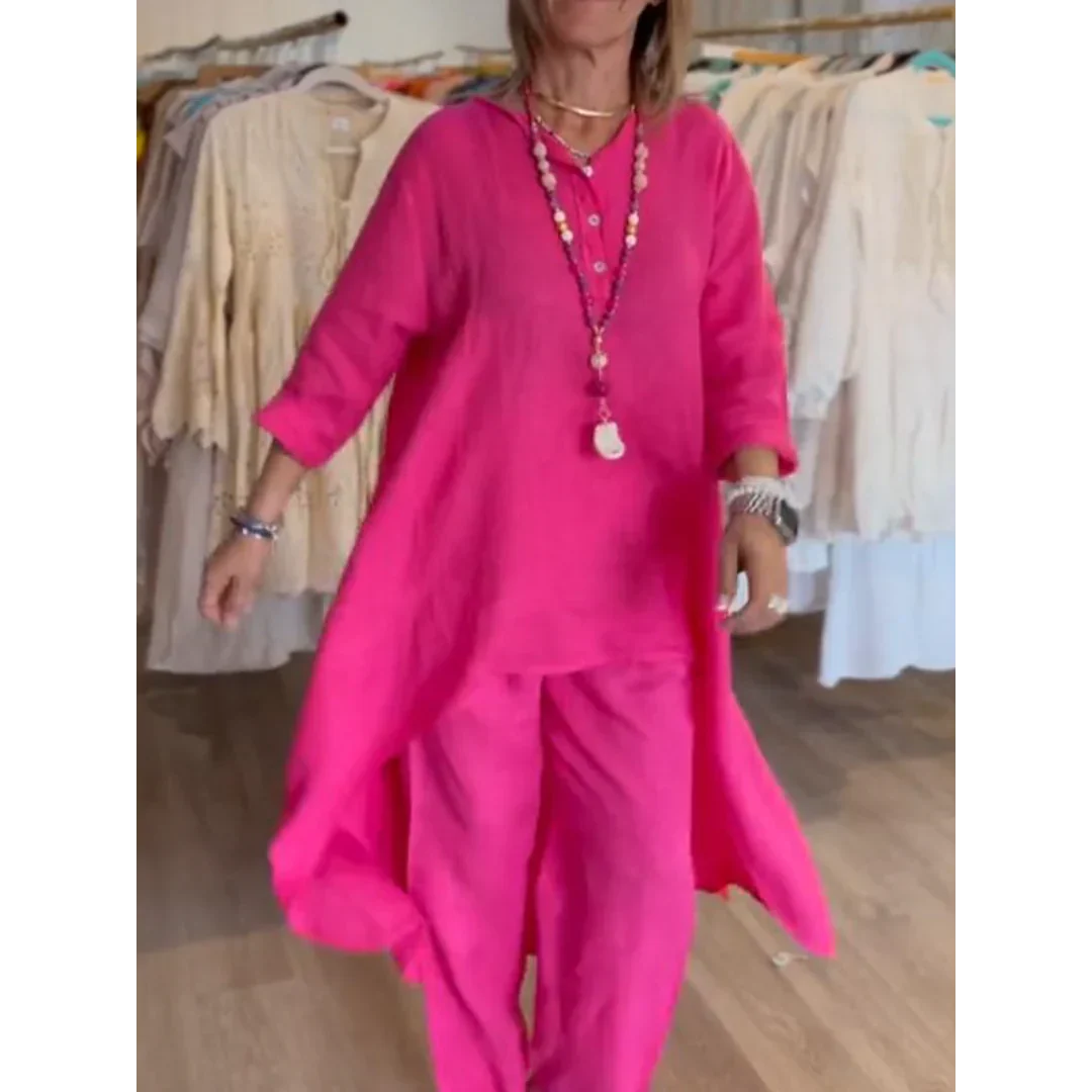 Raayama | Costume uni en lin pour femmes
