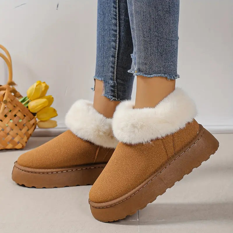 Sienama | Bottes de neige à plateforme moelleuses pour femmes