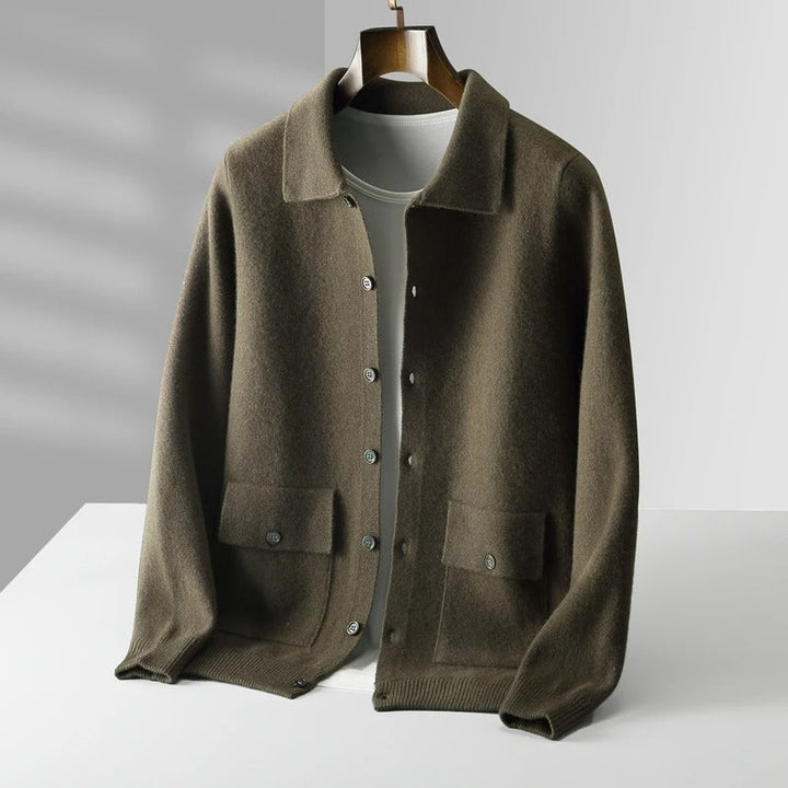Lalial | Cachemire Cardigan Polo Veste pour hommes