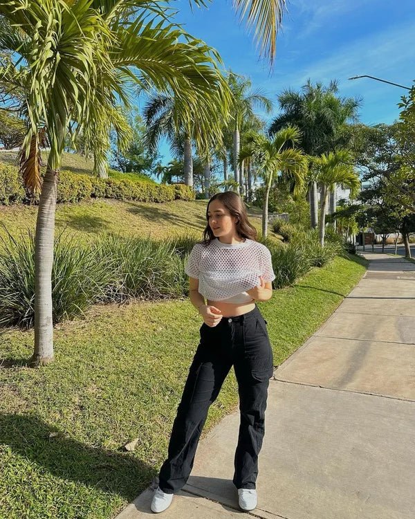 Lalinena | Pantalon cargo chic pour femmes