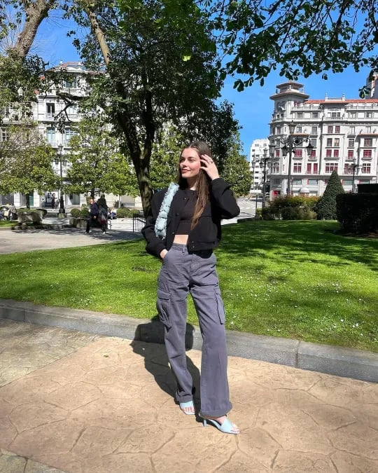 Lalinena | Pantalon cargo chic pour femmes