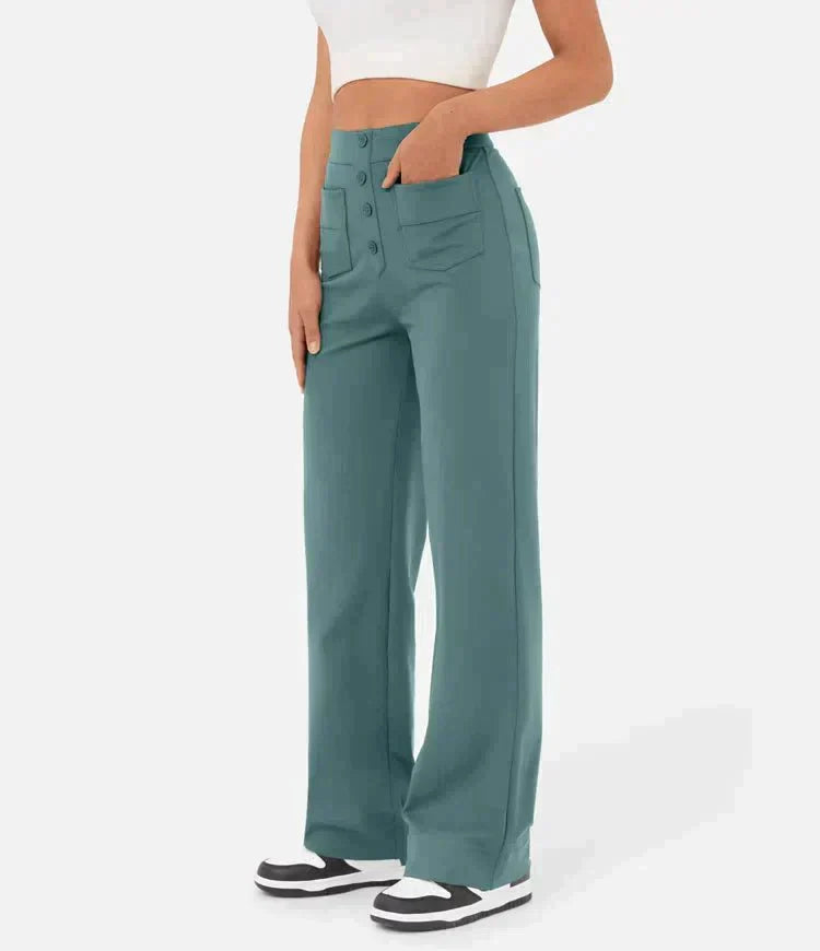 Soline | Pantalon élastique taille haute
