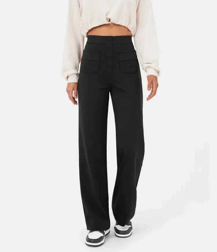 Soline | Pantalon élastique taille haute