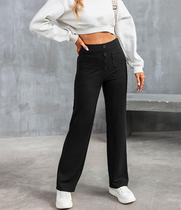 Soline | Pantalon élastique taille haute